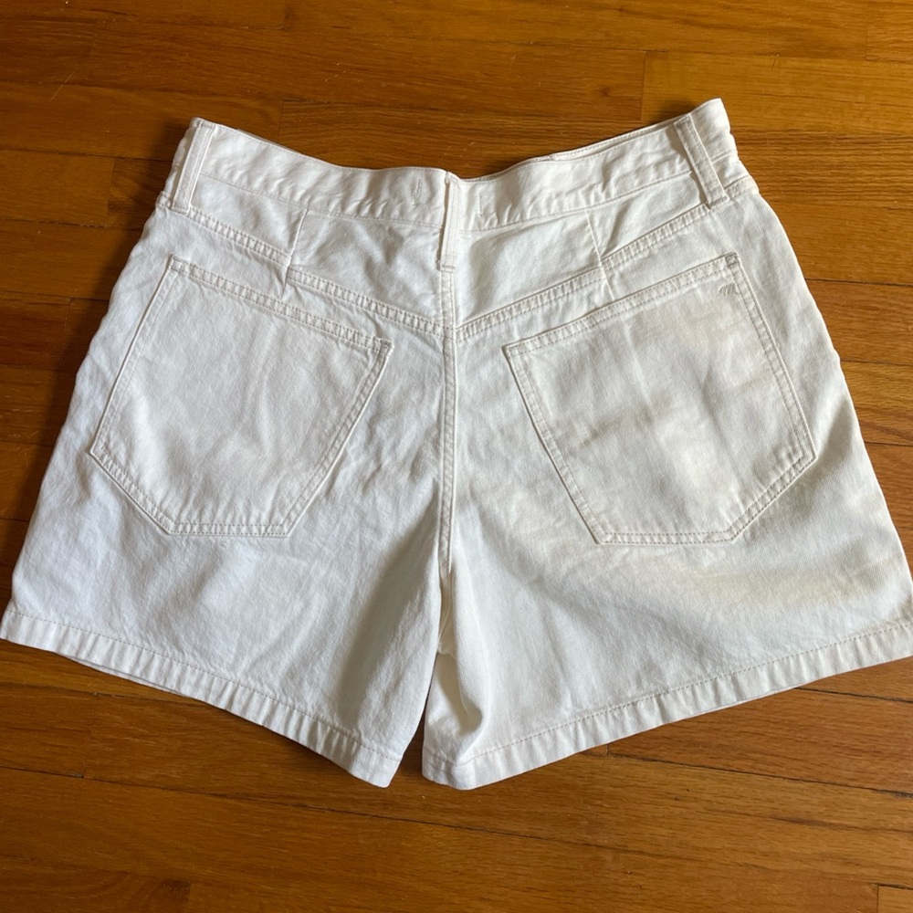 NWT Madewell Women’s High-Waist Button-Front Canvas Shorts Mid-Length Size 30 - Picture 5 of 10